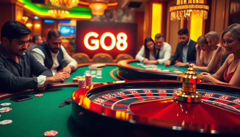 Experience thrilling moments at the GO8 casino with intense roulette action and vibrant player engagement.