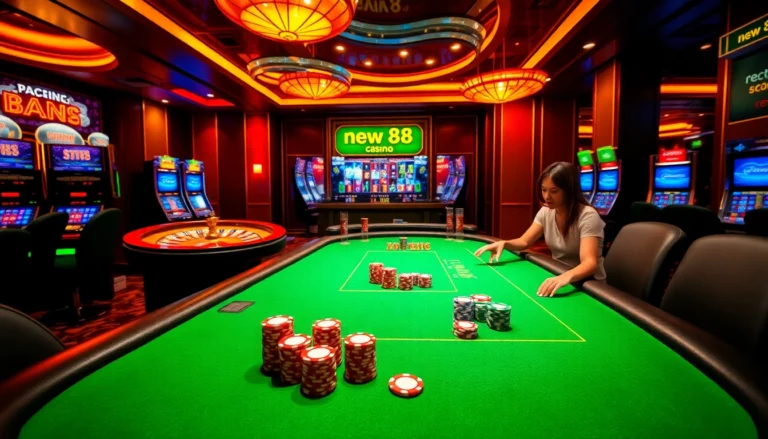 Experience the thrill of a casino with new 88 betting tables, vibrant slot machines, and immersive gambling action.